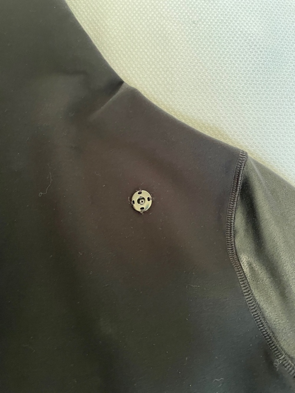 SPANX Black Faux Leather Sleeve Waterfall Draped Jacket Size Small - Picture 6 of 8